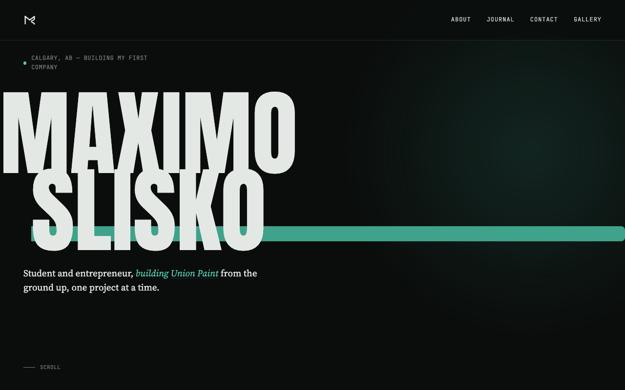 Screenshot of Maximo Slisko — Personal Site